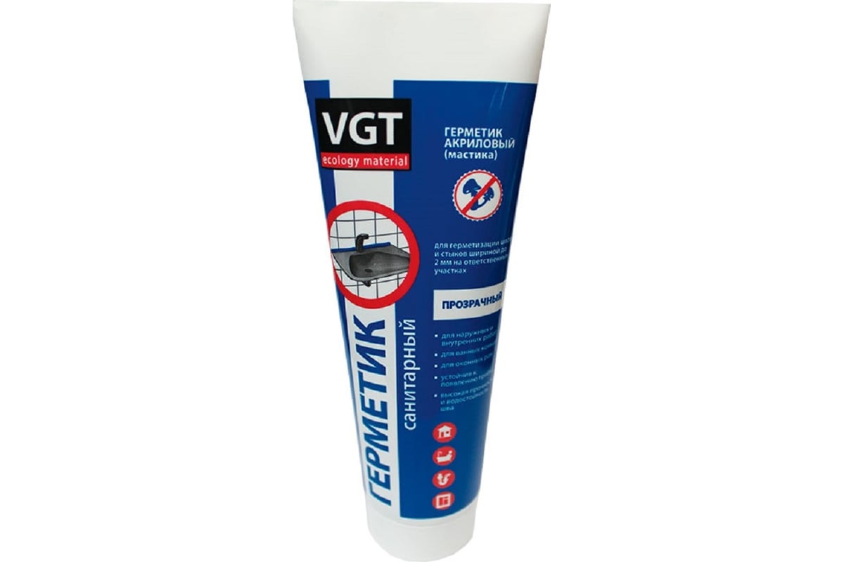 Акриловый герметик VGT мастика для внутренних и наружных работ .