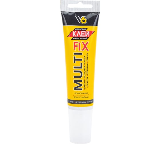 Акриловый клей V6 MULTI FIX (ультрасильный; бесцветный; 100 гр) 11608030