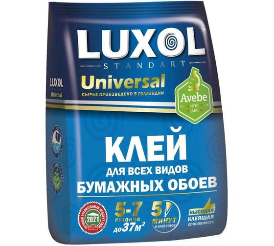 Обойный клей LUXOL Standart универсальный, 180 г LUXOL универсал (Standart) 180г.