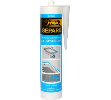 Силиконовый санитарный герметик Gepard CSS 664s (белый; 280 мл) С0000024448