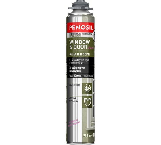 Монтажная пена Penosil Window & Door Elastic Профи эластичная, 750 мл A4643 218907