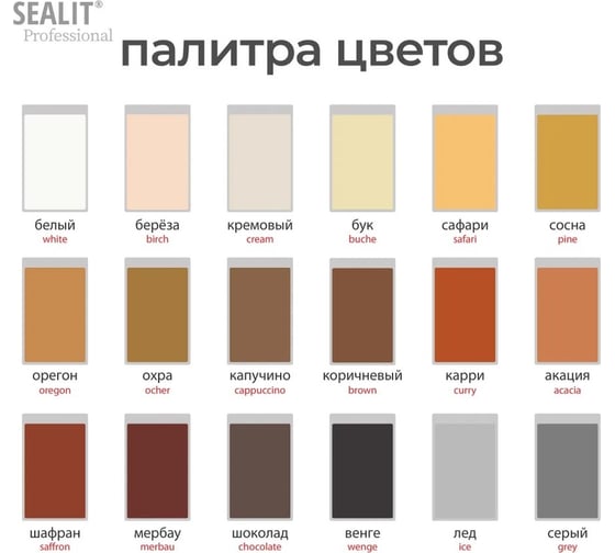 Акриловый герметик для дерева Sealit Hard 900 г шоколад 2020019