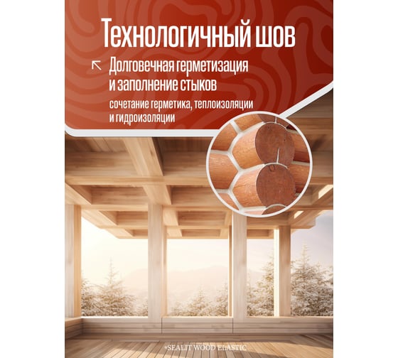 Акриловый герметик для дерева Sealit Wood Elastic 15 кг, медовый 136141