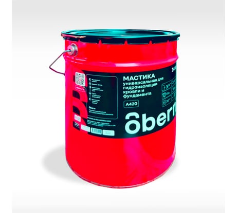 Битумная универсальная мастика Obern 14 кг, 20 л 18781
