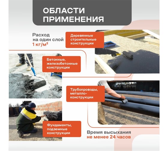 Битумная универсальная мастика Obern 14 кг, 20 л 18781