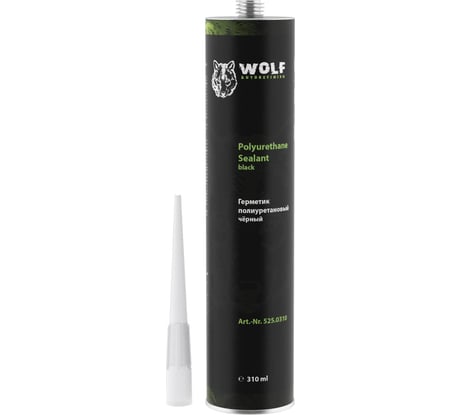 Герметик полиуретановый WOLF чёрный, 310 мл 525.0310