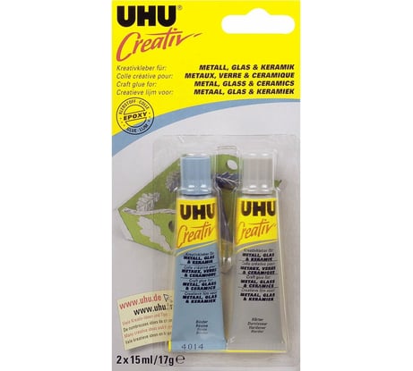 Клей для металла, стекла и керамики UHU Creativ 2x15 мл 47285