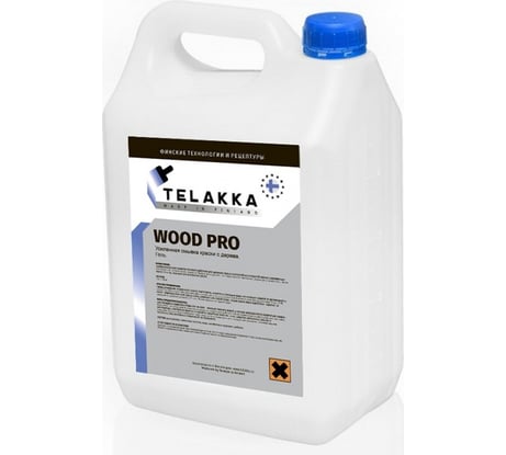 Усиленная смывка краски с дерева Telakka WOOD PRO 13 кг 4631160698897