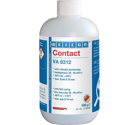 Цианоакрилатный клей WEICON Contact VA 8312 500 г wcn12200500