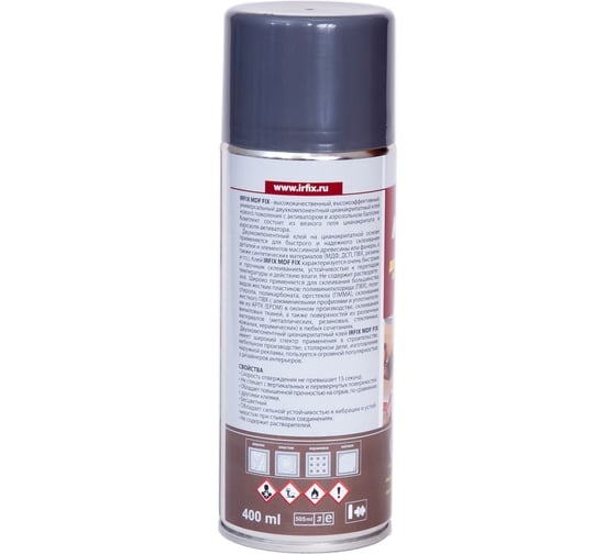 Двухкомпонентный цианакрилатный клей IRFIX MDF FIX 400мл/100г 20251