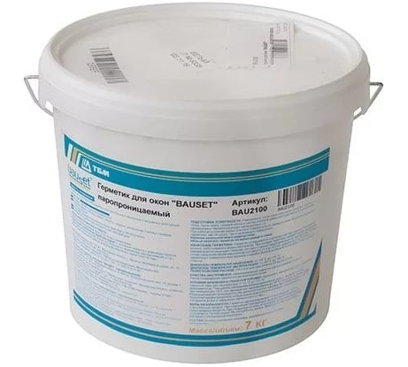 Герметик для окон BAUSET A паропроницаемый, для наружных работ, 7 кг BAU2100/MP
