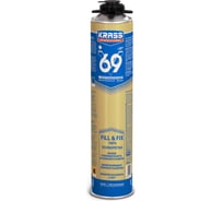 Монтажная пена KRASS Professional v69 пистолетная, 0.89 л ЛА-00000750