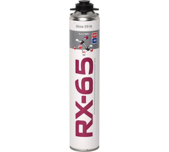 Пистолетная пена RX FORMULA 65 зимняя, 940 гр 01-0-0-043W