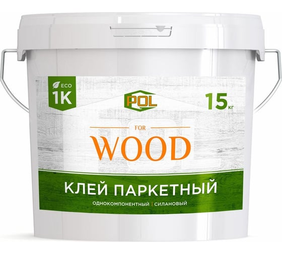 Однокомпонентный силановый клей ГЕПОЛ G-Pol Wood 1K 15 кг GPW1K-15