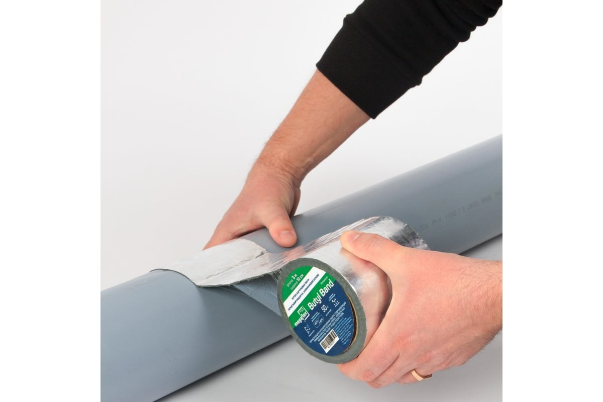 Самоклеящаяся бутил-каучуковая лента-герметик на алюминиевой основе ...