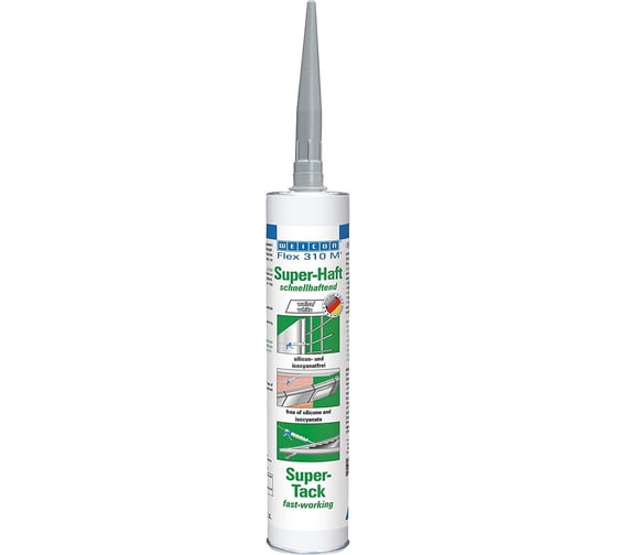 Клей-герметик WEICON Flex 310 M Super-Tack MS-Полимер 290 мл, белый wcn13650290