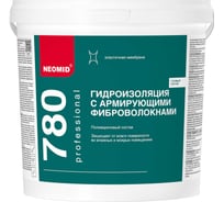 Гидроизоляция с армирующими фиброволокнами NEOMID для влажных и мокрых помещений, 6 кг Н-Гидроиз-6