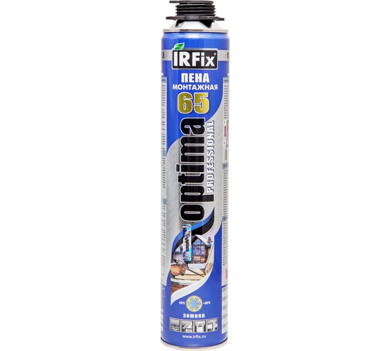 Профессиональная монтажная пена IRFIX OPTIMA 65 Зима (800 мл) 10022 1