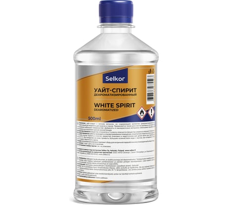 Уайт-спирит без запаха деароматизированный Selkor 0,5 л 33211