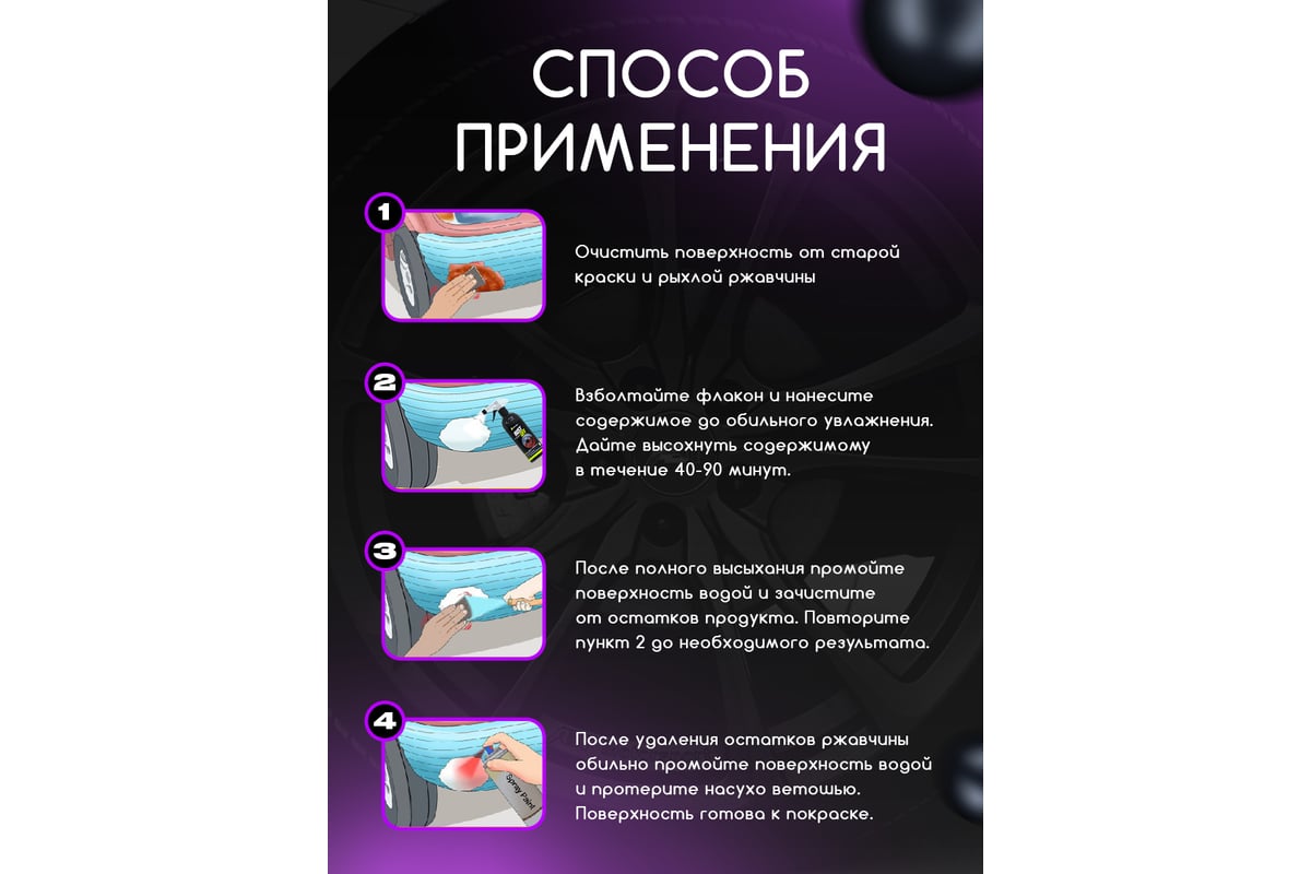 Преобразователь ржавчины Defender Auto Rustoff 500 10514 - выгодная ...