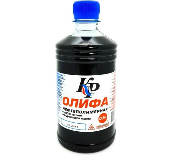 Олифа нефтеполимерная с добавлением натурального масла КР 0,5л 4610044290488