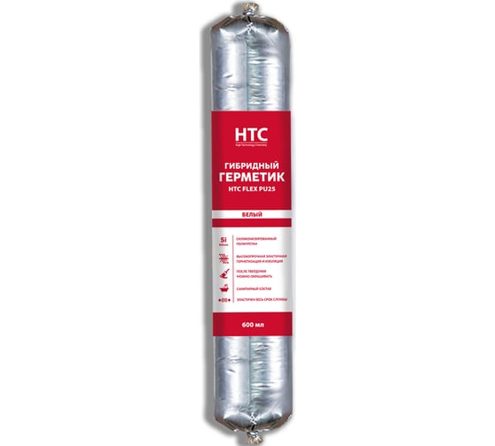 Гибридный герметик CEMMIX HTC Flex PU25, 600 мл белый pu25_white
