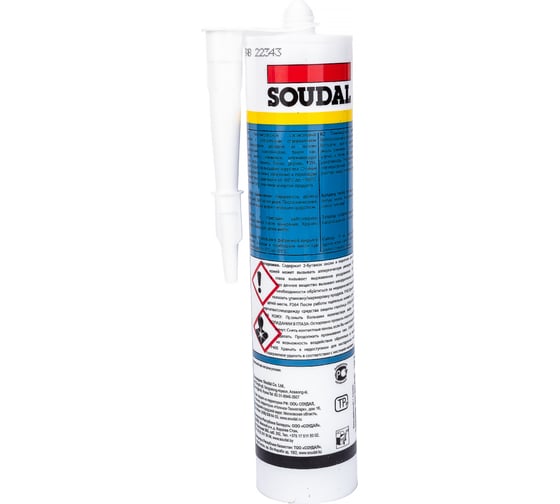 Нейтральный силиконовый герметик Soudal Силируб 2 F бесцветный, 300 мл 157057