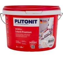 Затирка для швов плитки PLITONIT COLORIT Premium 0,5-13 мм белая 2 кг 22064