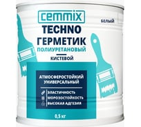 Герметик полиуретановый CEMMIX "Кистевой", банка 0,5 кг, цвет белый 85498734