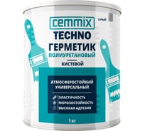 Герметик полиуретановый CEMMIX "Кистевой", банка 1 кг, цвет серый 85498729