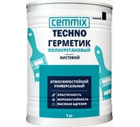 Герметик полиуретановый CEMMIX "Кистевой", банка 1 кг, цвет черный 85498727