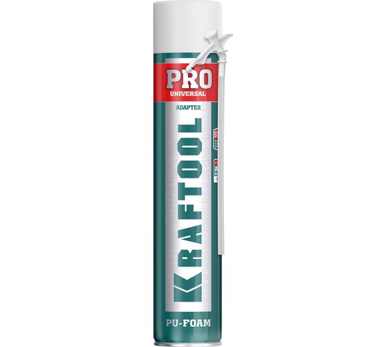 Монтажная пена KRAFTOOL ADAPTER PRO 750 мл, адаптерная, профессиональная, полиуретановая, всесезонная SVS 41173_z01