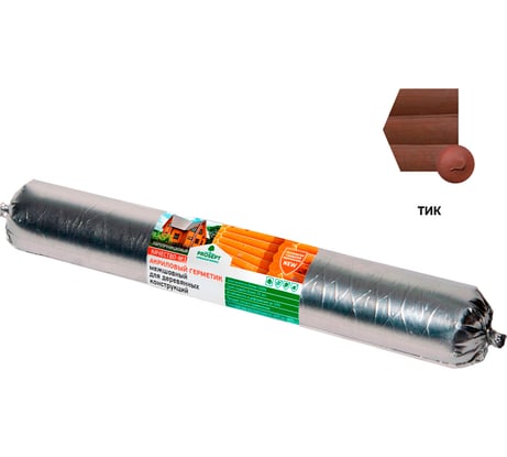 Герметик акриловый межшовный для деревянных конструкций PROSEPT цвет "Тик" готовый состав 0,6 л 0024-06т