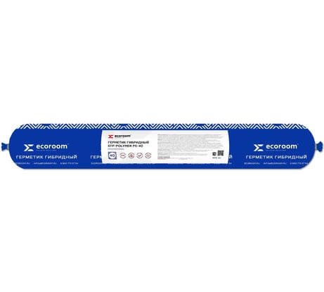 Гибридный герметик ECOROOM PS-40 серый, 600 мл, 12 шт. Е-Герм-3838/12