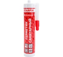 Санитарный силиконовый Герметик STARFIX Sanitary Silicone бесцветный, 300 мл SM-57867