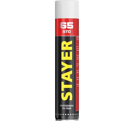 Адаптерная полиуретановая пена STAYER STD Professional всесезонная, выход до 65 л, 800 мл 41134
