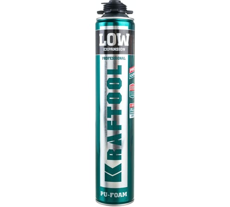 Профессиональная полиуретановая пена для монтажного пистолета Kraftool KRAFTFLEX PROFI LOW всесезонная, SVS, 750 мл 41181_z01