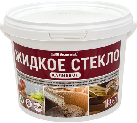 Калиевое жидкое стекло Bitumast 3 кг 4607952907805