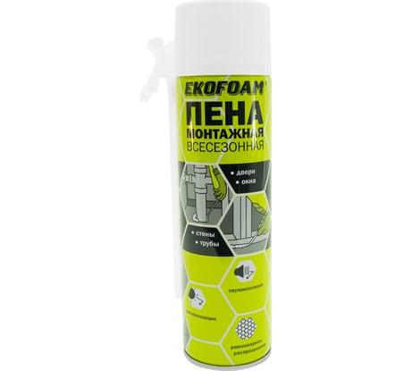 Пена монтажная всесезонная EKOFOAM 450 мл 6501801