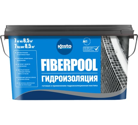Гидроизоляционная мастика Kesto Fiberpool 7 кг 81086