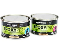 Клей эпоксидный TECH-NICK EpoxyPro (бежевый/густой) 0,5+0,5кг 170.210.149