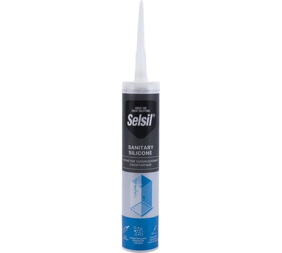 Герметик санитарный силиконовый Selsil Sanitary Silicone белый 112809010