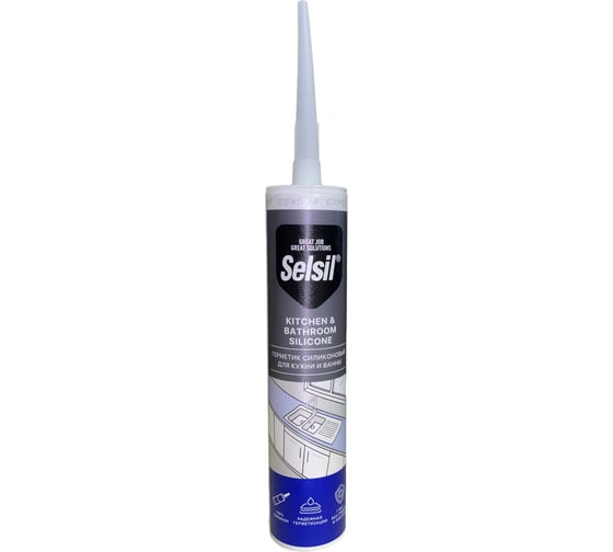 Герметик санитарный силиконовый Selsil Bath & Kitche для ванны и кухни 112800001