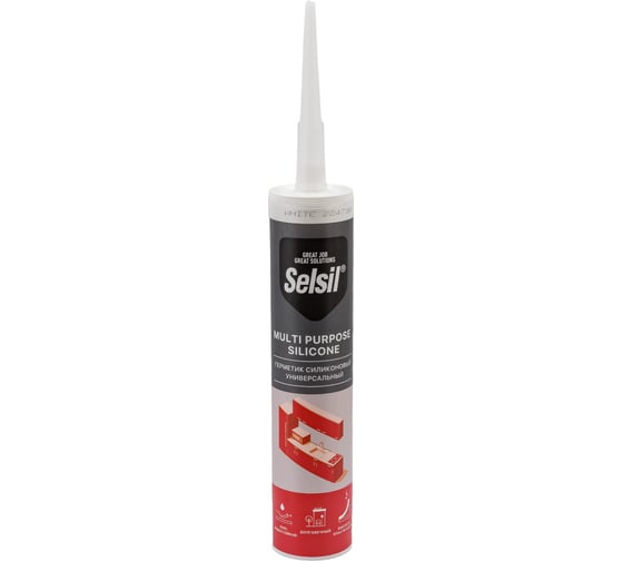 Герметик универсальный силиконовый Selsil Multi Purpose Silicone белый 102809010