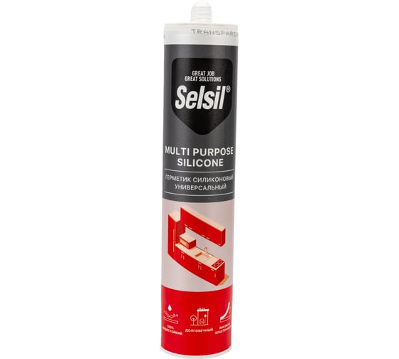 Герметик универсальный силиконовый Selsil Multi Purpose Silicone бесцветный 102800000
