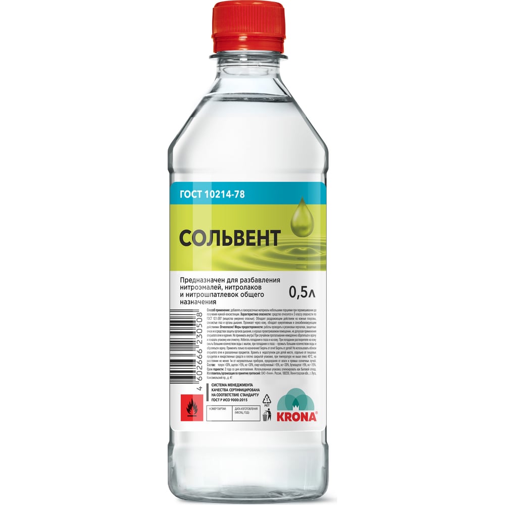 Сольвент KRONA 0.5 л 66204103 - выгодная цена, отзывы, характеристики ...