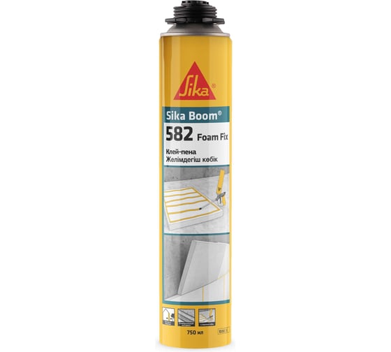 Профессиональная полиуретановая клей-пена SIKA Boom-582 Foam Fix, 750 мл, 880 гр 630952