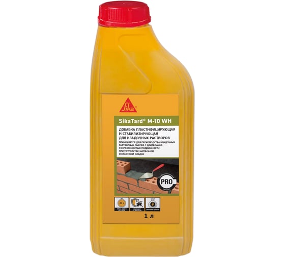 Комплексная добавка для кладочных растворов SIKA Tard M-10 WH Канистра 1л. 670395