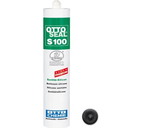 Профессиональный универсальный силиконовый герметик OTTO-CHEMIE OTTOSEAL S100 PREMIUM C5176 бархатисто-черный S100/C5176