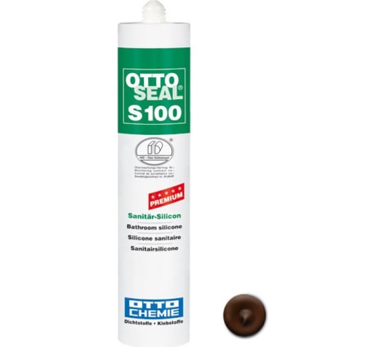 Профессиональный универсальный силиконовый герметик OTTO-CHEMIE OTTOSEAL S100 PREMIUM C05 коричневый S100/C05 1